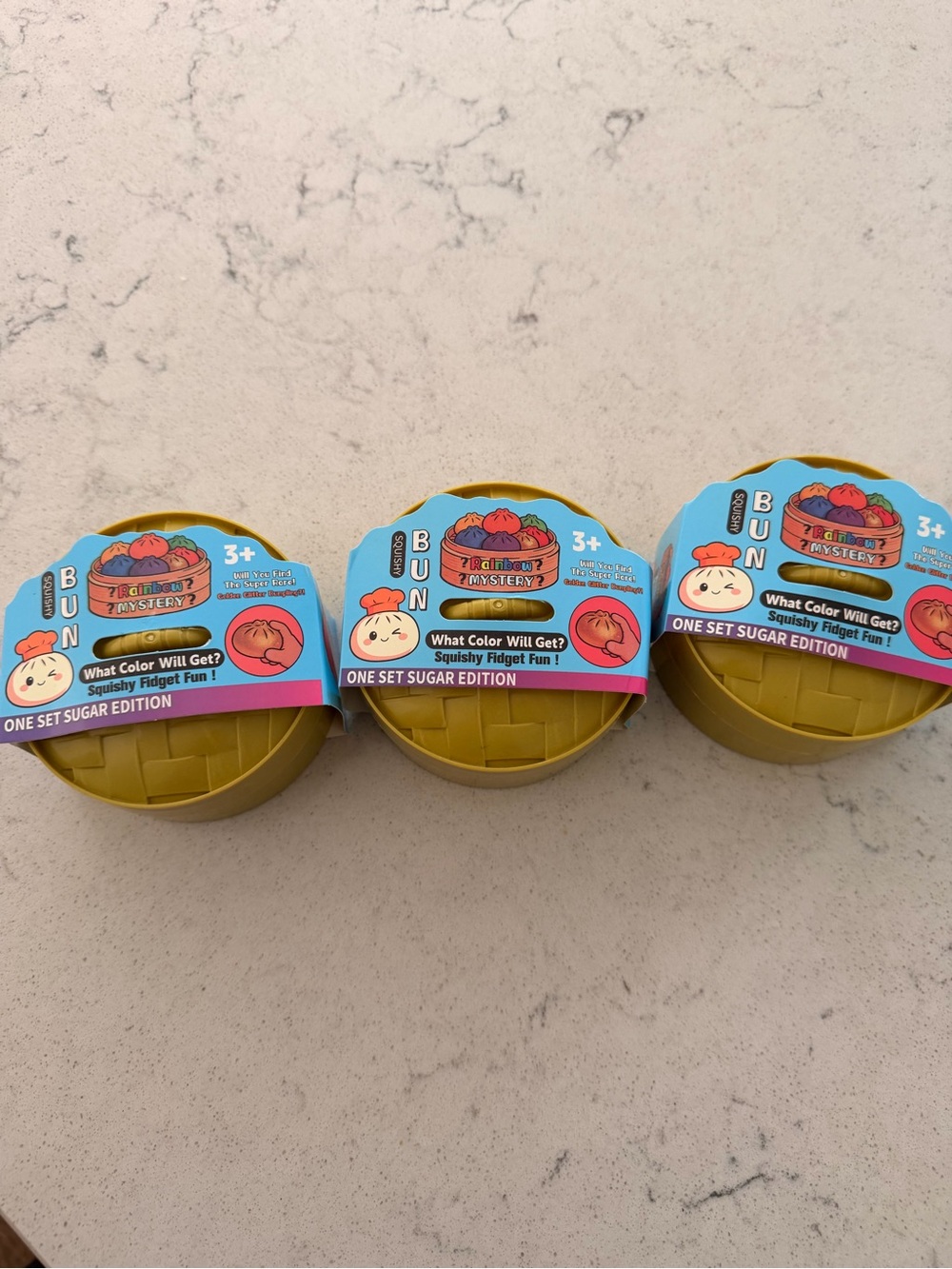 Sugar Edition Squishy Dumpling buns. Fidget Toy - a set of 3